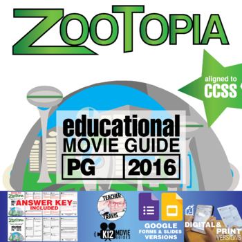 Preview of Movie Guide made for Zootopia | Questions | Worksheet | Google (PG – 2016)