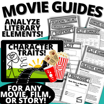 Preview of Movie Guides Literary Elements | plot | theme| inference | characters | dialogue
