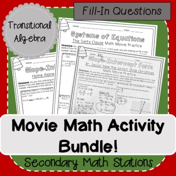 Preview of Movie Math Bundle!