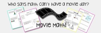 Preview of Movie Math Bundle Middle Grade Levels