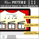 Movie Meters! Interactive Time Signature Game, Meter in 2, 3, & 4