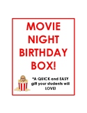 Movie Night Birthday Box