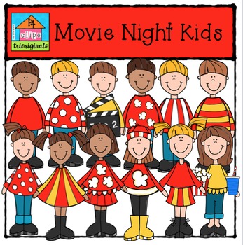 kids movie night clip art