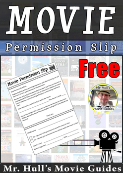 Preview of PG Movie Permission Slip Form - Editable Word doc or Easy printable PDF