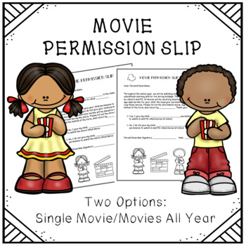 Preview of Movie Permission Slips