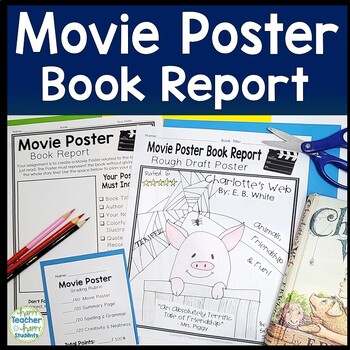 Preview of Movie Poster Book Report Template | Make Movie Poster for Fiction or Non-Fiction