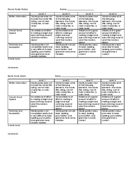 Preview of Movie Poster Rubric