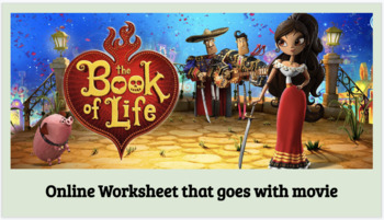 Preview of Movie Questions (Online - Google Slides): The Book of Life (2014)