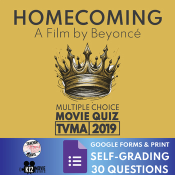 Preview of Movie Quiz made for Homecoming: A Film by Beyoncé (TVMA - 2019) | Questions