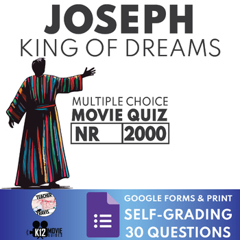 Preview of Movie Quiz made for Joseph: King of Dreams (2000) | 30 Self-Grading Questions