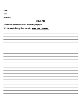 how to write a film response paper