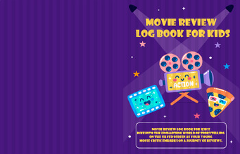 Preview of Movie Review Log Book for Kids