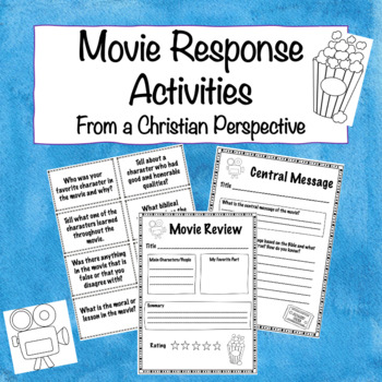 Preview of Movie Review/Response Activities - From a Christian Perspective