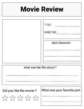 high school movie review template