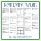 Movie Review Templates Clip Art Set Commercial Use