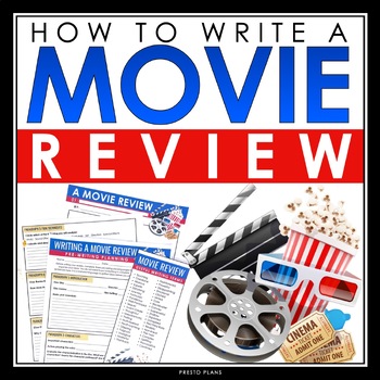 Preview of Movie Review Writing - Presentation and Activities for Writing a Film Review