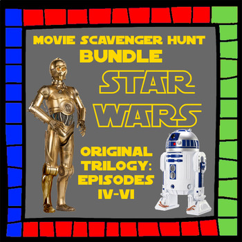 Preview of Printable Activity For Star Wars Original Trilogy Movies Bundle