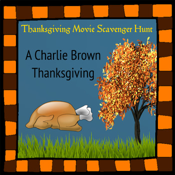 Preview of Printable Scavenger Hunt Activity for A Charlie Brown Thanksgiving Movie
