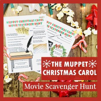 Preview of Christmas Movie Printable Scavenger Hunt Activity for The Muppet Christmas Carol