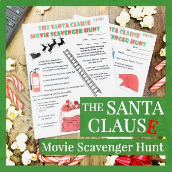 Preview of Christmas Movie Printable Scavenger Hunt Activity for The Santa Clause