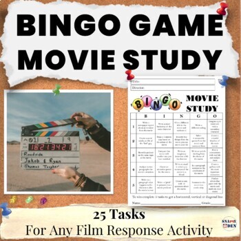 Preview of Movie Study Activities - Middle School ELA Choice Board Fun Bingo Game