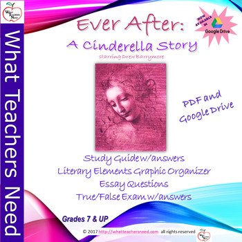 Preview of "Ever After" starring Drew Barrymore- Movie Study Guide (Now with Google Drive!)