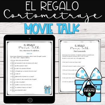 Preview of Spanish Movie Talk - Actividad digital de cortometraje "El regalo"