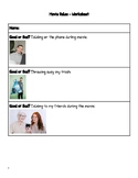 Movie Theater Behavior and Rules Worksheet