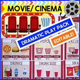 Movie Theater Cinema Dramatic Play Center Set Editable