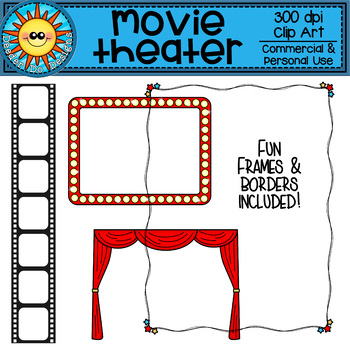 movie theater border clip art