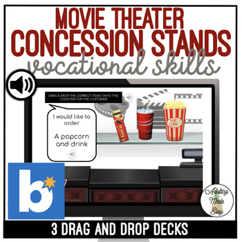 Preview of Movie Theater Concessions Stand Drag & Drop Boom Cards