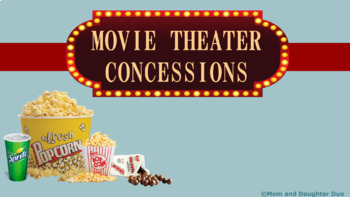 Preview of Movie Theater Concessions: Vocational Directions w/ Math!