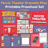 Movie Theater Dramatic Play Preschool Printables
