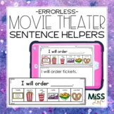 Movie Theater Errorless Sentence Helpers + Digital Slides 