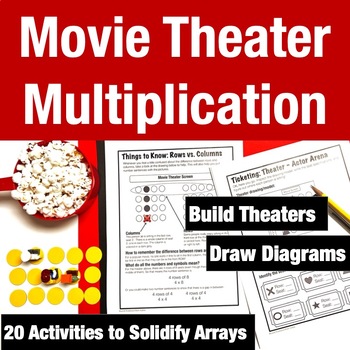 Preview of Movie Theater Multiplication: Real World Project Using Arrays, Rows and Columns