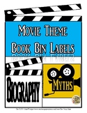 Movie Theme  Book Bin Labels( Turquoise)