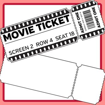 clipart movie tickets