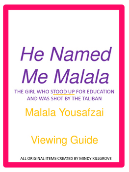 Preview of Movie Viewing Guide Compatible with He Named Me Malala