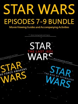 Preview of Movie Viewing Guide Compatible with Star Wars Bundle: Episodes VII, VIII, and IX