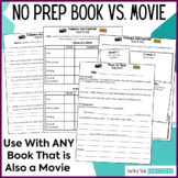 Movie Vs. Book Activities - Comparing Books and Movies - C