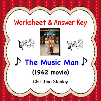 Preview of The Music Man ♫ ♫  ♫  Movie Worksheet (+ Answer Key)
