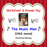 The Music Man ♫ ♫  ♫  Movie Worksheet (+ Answer Key)