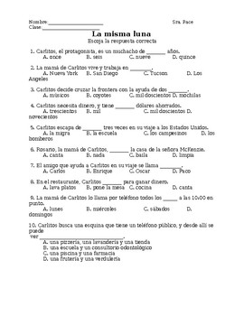 Movie Worksheet For La Misma Luna By Fun Spanish Grammar And Culture Lessons