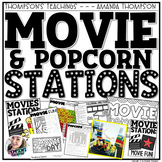 Movie and Popcorn Themed Centers - End of Year Theme Days