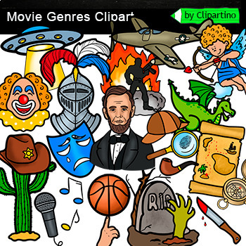 Preview of Movie genres Clip Art/ Movie Night Clip Art/ movie theater Clip Art