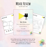Movie or Video Review/Reflection - 3 Levels Printable or G