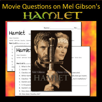 Preview of Movie questions on Shakespeare's HAMLET (with Mel Gibson) -- NO PREP