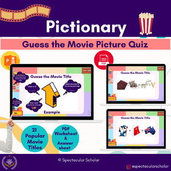 Preview of Movie title picture brain teaser | Pictionary | icebreaker | morning activity