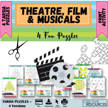 Preview of Musicals, Film & Theatre Printable Tarsia Puzzles