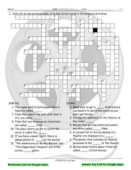 Genre Crossword Worksheets Teaching Resources Tpt